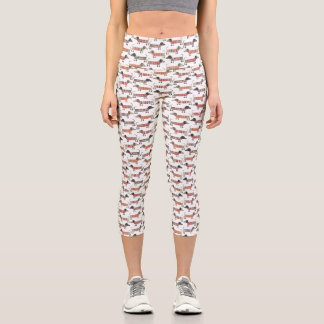 Dachshund Sausage Dog Capri Leggings