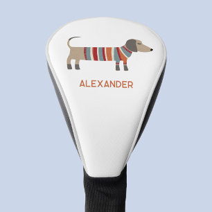 Dachshund Sausage Dog Custom Name Personalized Golf Head Cover