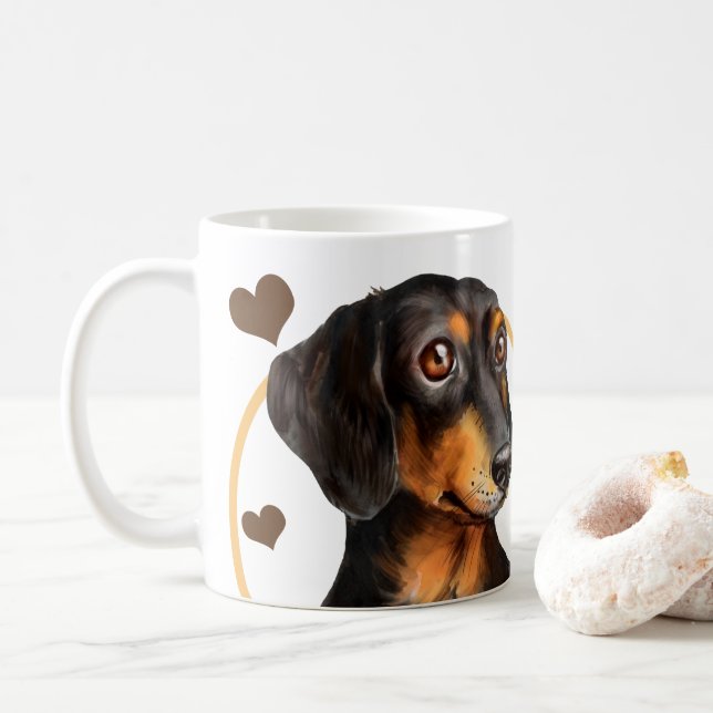 Dachshund Sausage Dog Every Snack You Make Coffee Mug (With Donut)