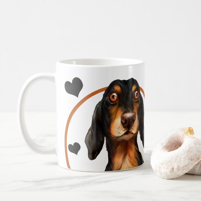 Dachshund Sausage Dog Every Snack You Make Coffee Mug (With Donut)