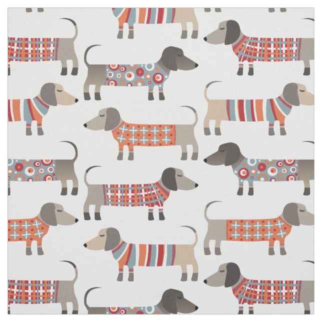 Dachshund Sausage Dog Fabric (Swatch)