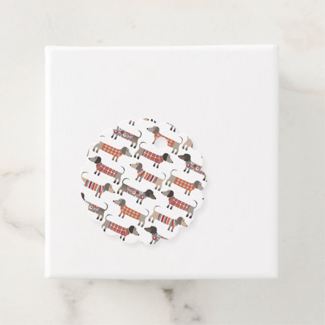 Dachshund Sausage Dog Favour Tags (In Situ)