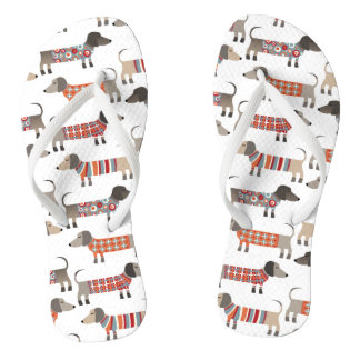 Dachshund Sausage Dog Flip Flops