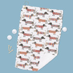 Dachshund Sausage Dog Golf Towel<br><div class="desc">Cute little Dachshund sausage or wiener dogs in woolly knitwear. Perfect for dog lovers and dog walkers.</div>