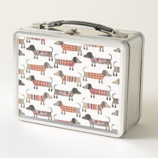 Dachshund Sausage Dog Metal Lunch Box
