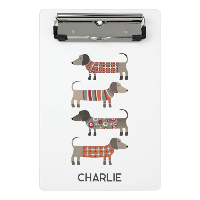 Dachshund Sausage Dog Mini Clipboard (Front)