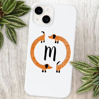 Dachshund Sausage Dog Monogram iPhone Case