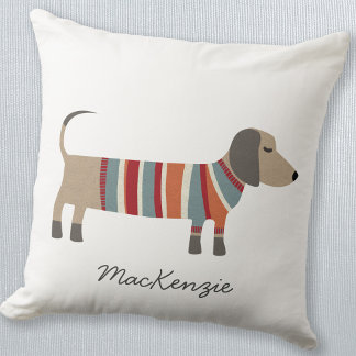 Dachshund Sausage Dog Personalised Cushion