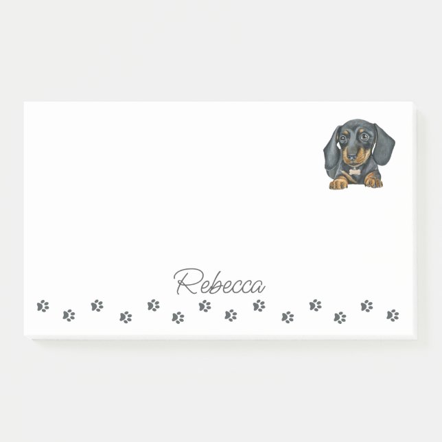 Dachshund Sausage Dog Personalised Notes (Front)