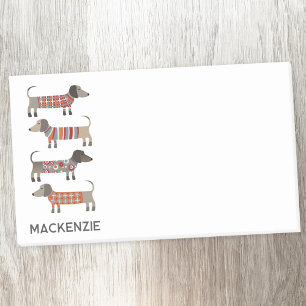 Dachshund Sausage Dog Personalised Post-it Notes