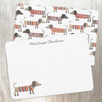 Dachshund Sausage Dog Personalised Stationery