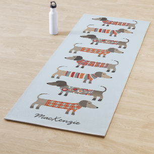 Dachshund Sausage Dog Personalised Yoga Mat