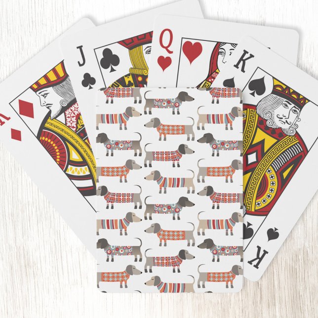 Dachshund Sausage Dog Playing Cards (Dachshund Wiener Sausage Dog playing cards)