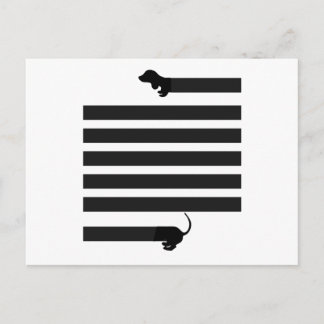 dachshund sausage dog postcard