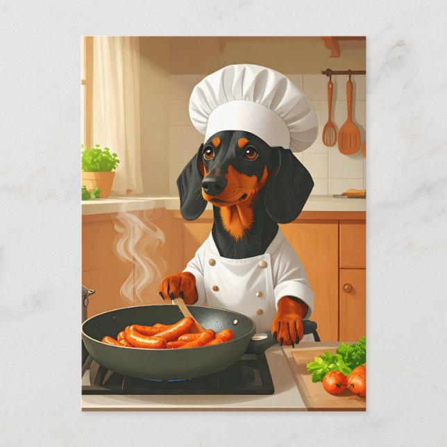 Dachshund "Sausage Dog" Postcard (Front)