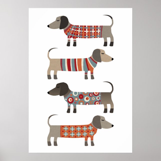 Dachshund Sausage Dog Poster (Front)