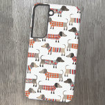 Dachshund Sausage Dog Samsung Galaxy Case<br><div class="desc">Cute little Dachshund sausage or wiener dogs in woolly knitwear. Perfect for dog lovers,  dog moms,  dog dads and dog walkers.  Original art by Nic Squirrell.</div>