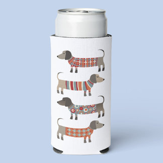 Dachshund Sausage Dog Seltzer Can Cooler