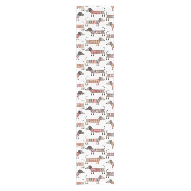 Dachshund Sausage Dog Short Table Runner (Front)