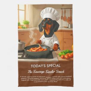 Dachshund "Sausage Dog" Tea Towel