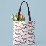 Dachshund Sausage Dog Tote Bag<br><div class="desc">Cute little Dachshund sausage or wiener dogs in woolly knitwear. Perfect for dog lovers and dog walkers.</div>