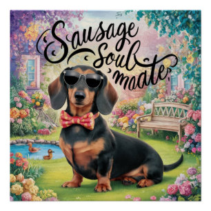 Dachshund Sausage Soulmate Poster
