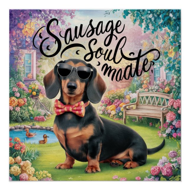 Dachshund Sausage Soulmate Poster (Front)