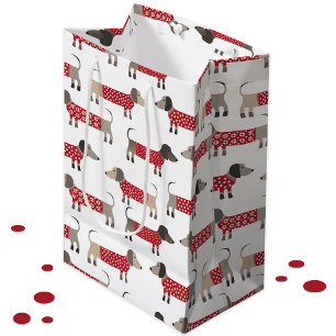 Dachshund Sausage Wiener Dog Holiday Medium Gift Bag