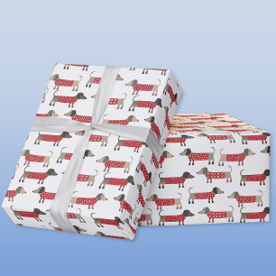 Dachshund Sausage Wiener Dog Holiday Wrapping Paper