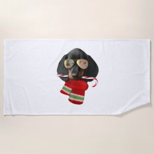 Dachshund shirt Cute Christmas Gift Dog Lovers Sun Beach Towel