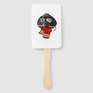 Dachshund shirt Cute Christmas Gift Dog Lovers Sun Hand Fan