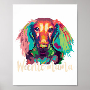 Dachshund-shirt Women Weenie Mama Weiner Dog Mum _ Poster