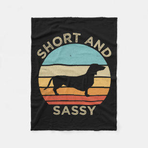 Dachshund Short And Sassy Fleece Blanket