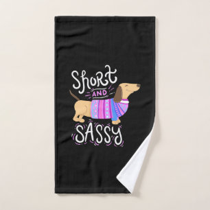 Dachshund Short And Sassy Hand Towel