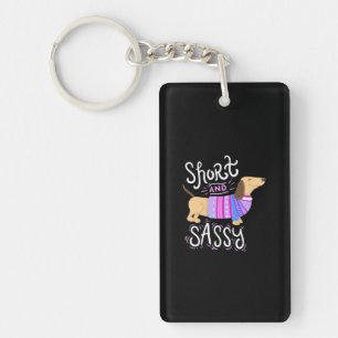 Dachshund Short And Sassy Key Ring
