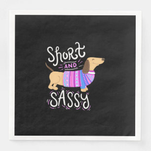 Dachshund Short And Sassy Napkin