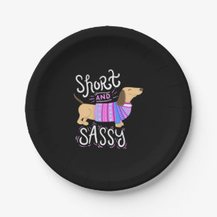 Dachshund Short And Sassy Paper Plate