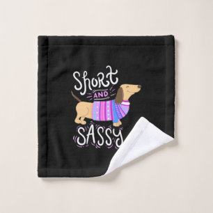 Dachshund Short And Sassy Wash Cloth