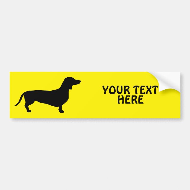 Dachshund Short Hair - Silhouette 1 Bumper Sticker (Front)