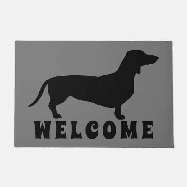 Dachshund Short Hair - Silhouette 1 Doormat (Front)