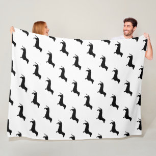Dachshund Short Hair - Silhouette 1 Fleece Blanket