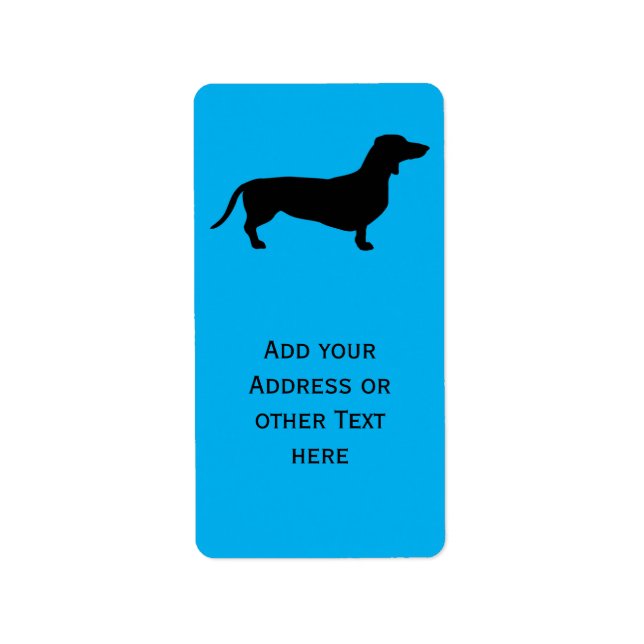Dachshund Short Hair - Silhouette 1 Label (Front)