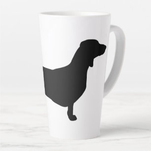 Dachshund Short Hair - Silhouette 1 Latte Mug