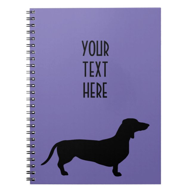 Dachshund Short Hair - Silhouette 1 Notebook (Front)