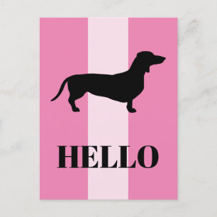 Dachshund Short Hair - Silhouette 1 Postcard