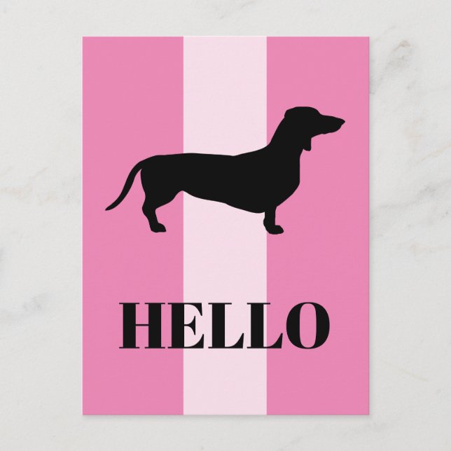 Dachshund Short Hair - Silhouette 1 Postcard (Front)