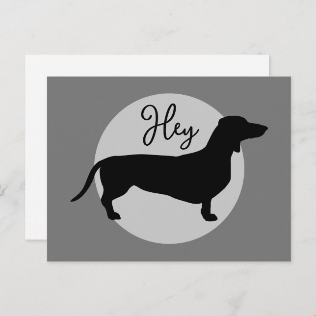 Dachshund Short Hair - Silhouette 1 Postcard (Front/Back)