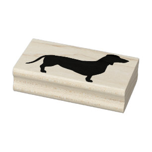 Dachshund Short Hair - Silhouette 1 Rubber Stamp