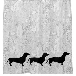 Dachshund Short Hair - Silhouette 1 Shower Curtain