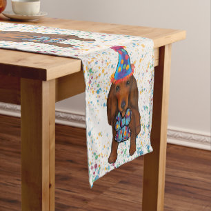 Dachshund short table runner